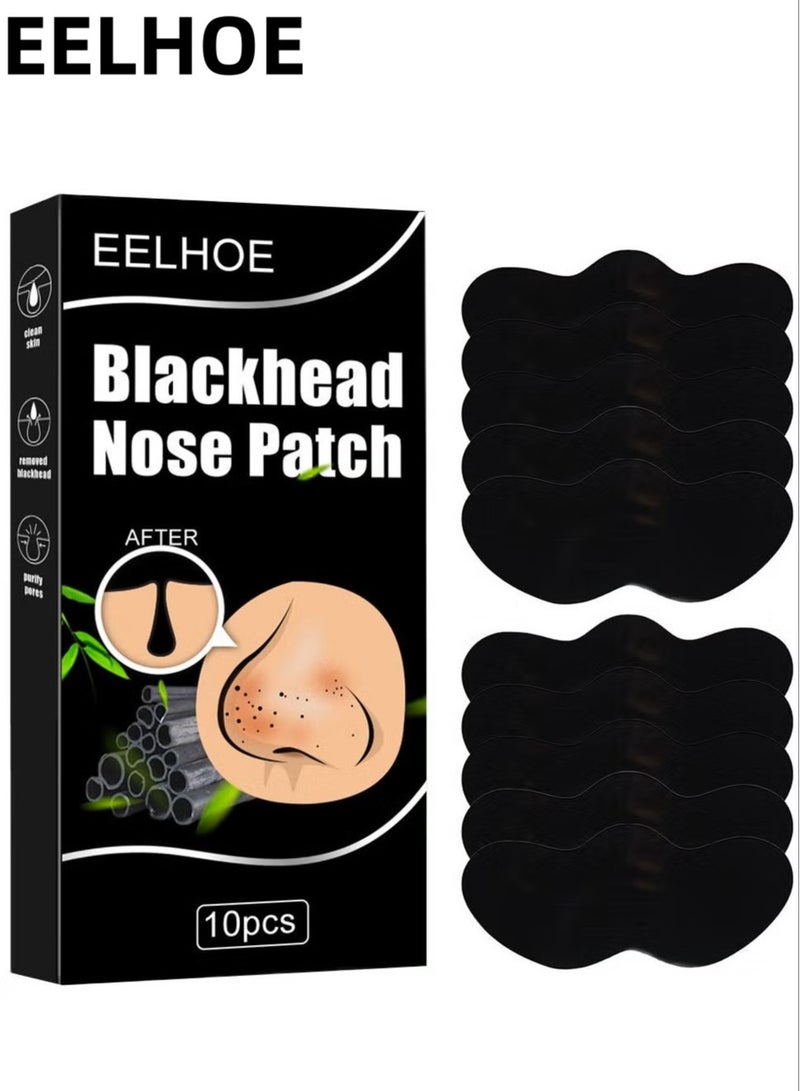 EELHOE Nose Mask Blackheads Care (Pack of 10pc) | Nose Strip, Bamboo | Cleans Pores & balanced Skin and Dirt - Image 1
