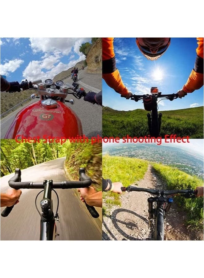 مجموعة ملحقات 7 في 1 لكاميرا GoPro Hero 13/12/11/10/9/8/7/6/5/4، حزام صدر للإفراج السريع + حزام رأس + مجموعة حامل الهاتف، متوافقة مع آيفون، سامسونغ، كاميرا DJI، Insta360، AKASO، SJCAM وكاميرات الحرك - Image 4