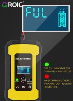 GROIC Car Battery Charger, 6A 12V Battery Maintainer, Smart Automatic Battery Charger, Pulse Repair Charger with LCD Display for Car, Truck, Motorcycle, Marine AGM, Gel, SLA, Wet  - Image 5
