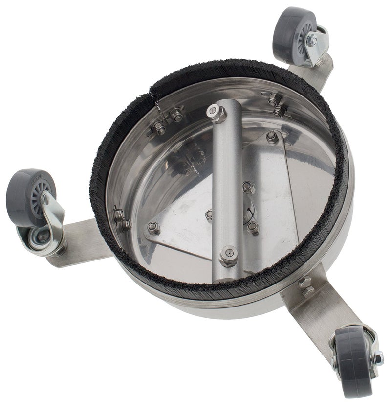 Erie Tools 8" Stainless Steel Pressure Washer Flat Surface Cleaner with Wheels - Image 2