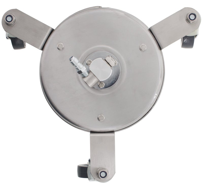 Erie Tools 8" Stainless Steel Pressure Washer Flat Surface Cleaner with Wheels - Image 3