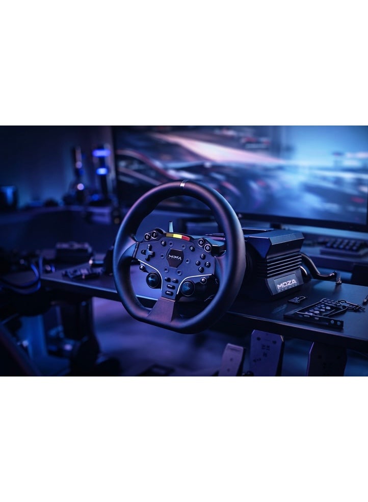 MOZA R3 Direct Drive Racing Simulator Bundle, Steering Wheel & Pedals Set, Realistic Force Feedback, PC Gaming Racing Wheel System - Image 4