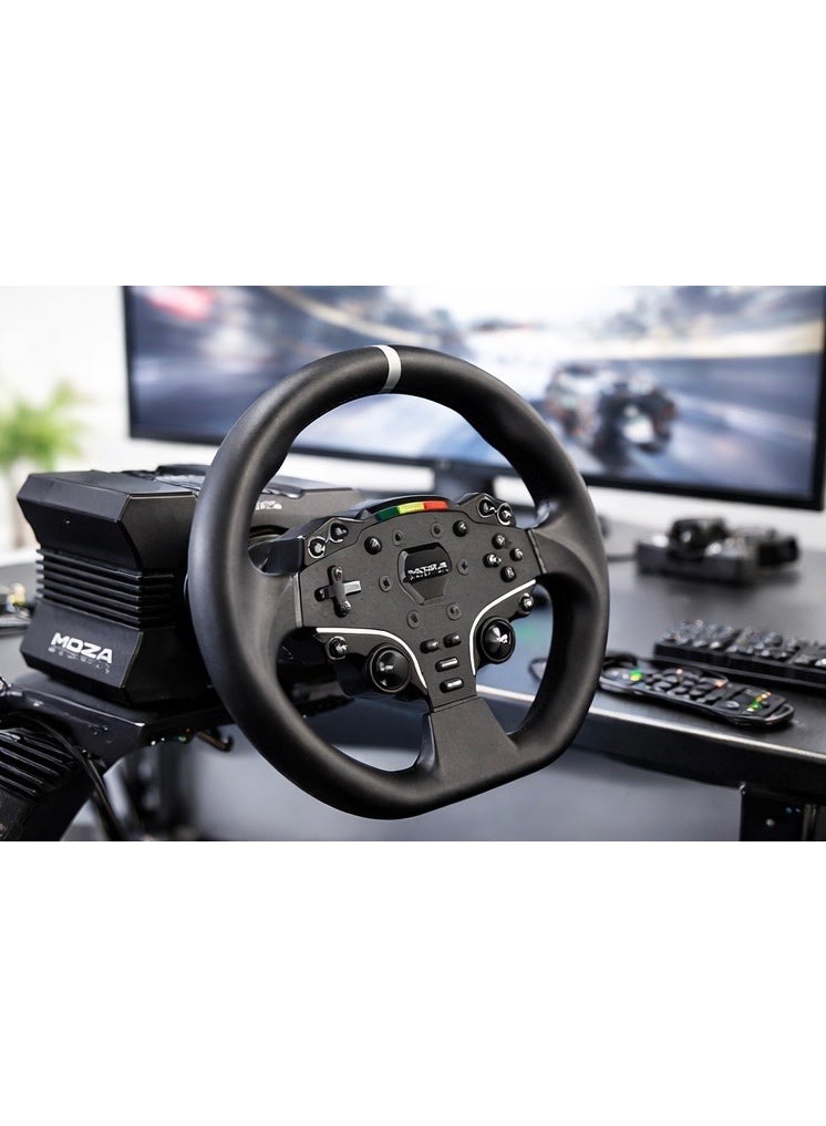 MOZA R3 Direct Drive Racing Simulator Bundle, Steering Wheel & Pedals Set, Realistic Force Feedback, PC Gaming Racing Wheel System - Image 5