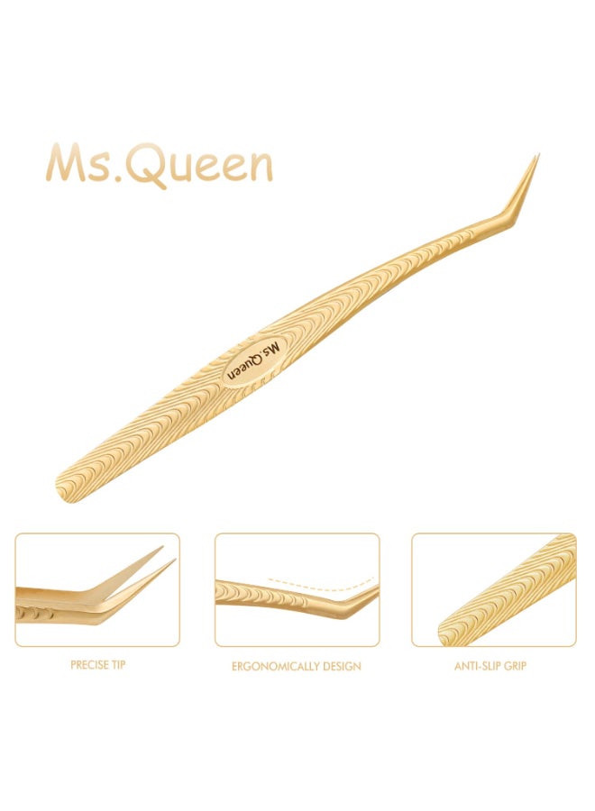 Ms.Queen MsQueen Lash Tweezers for Eyelash ExtensionProfessional Lashing Tweezers for Mega Volume Mink Eyelashes Extensions ApplyingVolume - Image 4