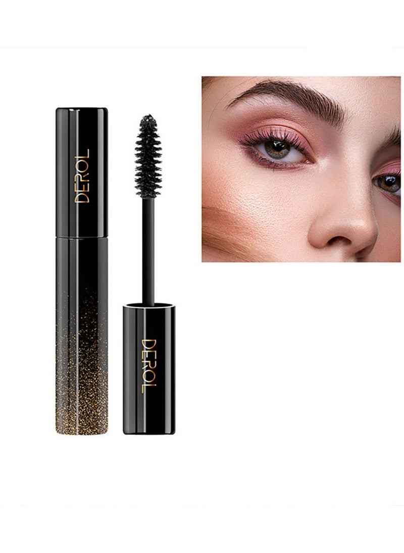 DEROL Mascara Black Volume And Long Waterproof Extreme Volume Matte Makeup Mascara Intense Length Lasting Curly Slender,Lengthening Smudge-Proof No Clumping,Easy To Apply Best Grande Lash  - Image 1