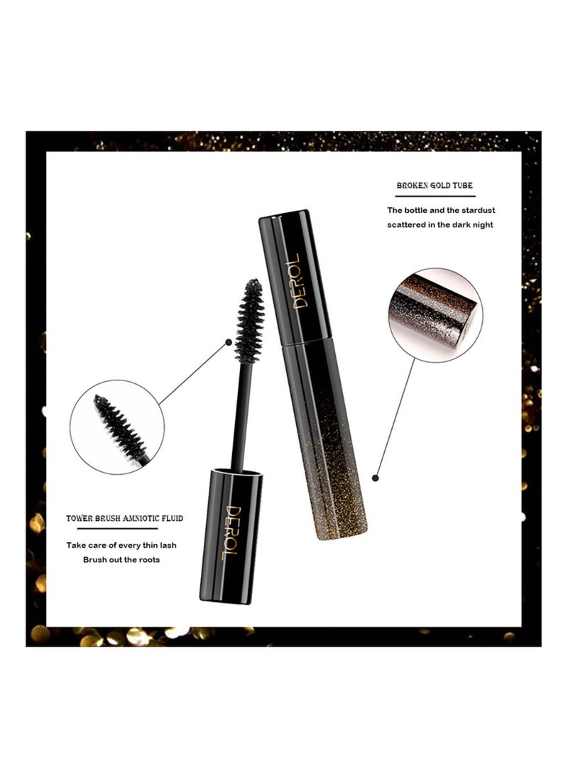 DEROL Mascara Black Volume And Long Waterproof Extreme Volume Matte Makeup Mascara Intense Length Lasting Curly Slender,Lengthening Smudge-Proof No Clumping,Easy To Apply Best Grande Lash  - Image 2