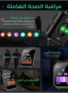 AOLON Curve Smart Watch for Men Women (Answer/Make Call), 2.01" Fitness Tracker with 120+ Sport Modes Heart Rate Sleep Blood Oxygen Monitor, IP68 Waterproof Fitness Watch for Android iOS (Black)  - Image 3