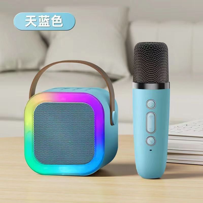 [A Generation Of Hair] Bluetooth Speaker Microphone Integrated Family K-Song Audio Wireless K-Song Square Can Be Approved - Image 1