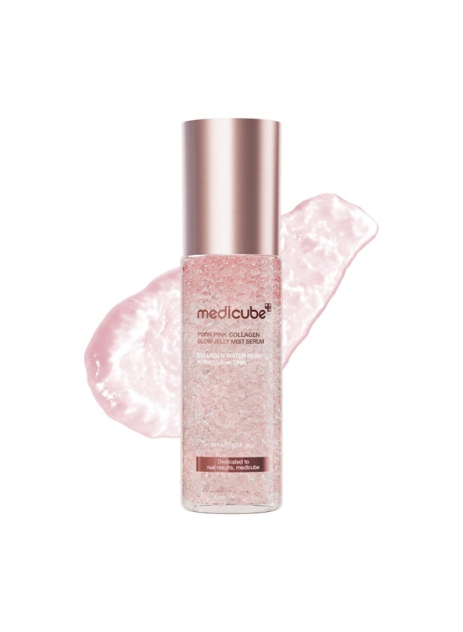 Medicube Jelly Mist Serum with Pink PDRN Collagen | Dual-Texture Glow Spray with Niacinamide, Glutathione, Ceramide, Hyaluronic Acid | for Hydration, Radiance, Plump-Looking Skin | 100ml - Image 1