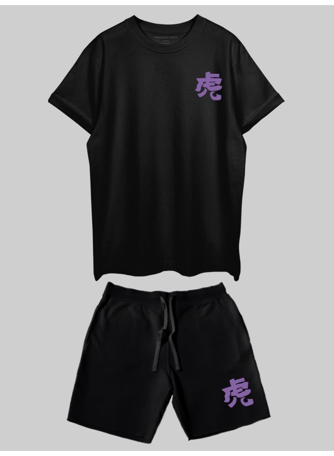 THREADCURRY THREADCURRY Octopus Voodoo Printed Co-ord Set for Men - Half Sleeve Oversized T-Shirt and Shorts  - Image 3