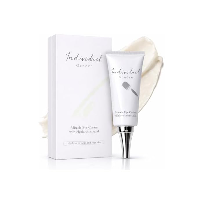 Instant Eye Cream for Puffiness and Wrinkles – Hyaluronic Acid & Peptides, Firming Under Eye Treatment for Fine Lines, Dark Circles & Aging Skin (0.87 oz)