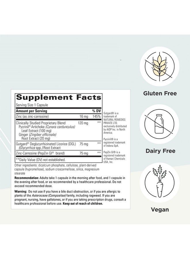Integrative Therapeutics Heartburn Advantage - Helps Provide Relief for Occasional Heartburn, Bloating* - with Licorice Root Extract, and Ginger Root Extract - Gluten Free - Vegan - 60 Capsules - Image 2