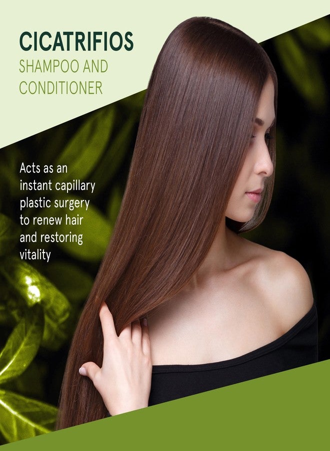 Inoar Cicatrifios Hair Renewal Set: Shampoo & Conditioner - Vegan, Sulfate-Free Formula with Argan Oil - Combat Frizz, Boost Shine 250 ml - Image 2