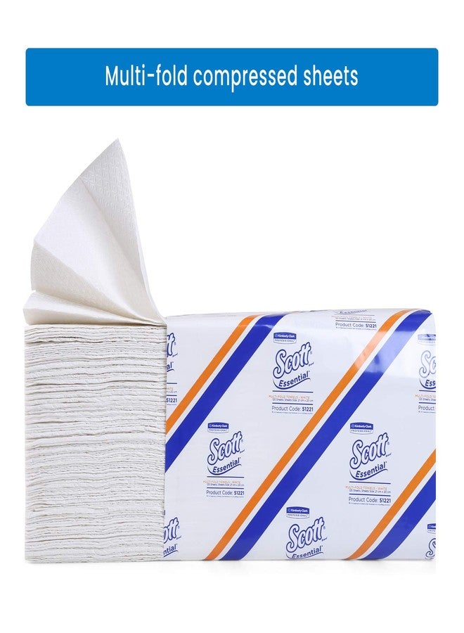 Scott Essential Multi Fold Hand Towel 51221 - M Fold Towel - 2 Packs x 125 Sheets - White Folded Towel Sheets 21 cm X 20 cm (250 Total) - Image 3
