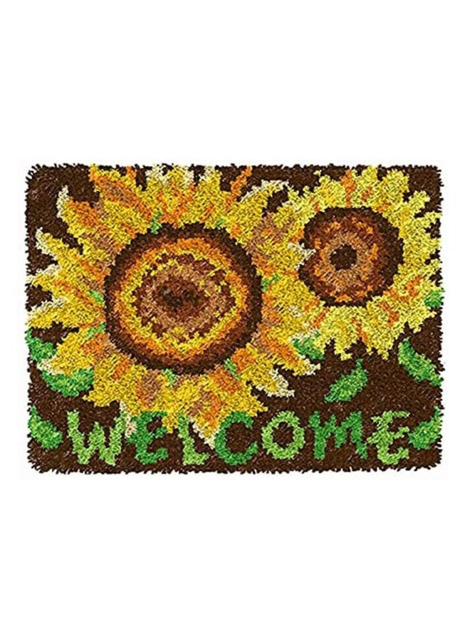 Loquat DIY Latch Hook Kits Rug Embroidery Carpet Set with Crochet Needlework Crafts Shaggy Latch Kits for Adults/Kids Wedding Stitch Home Decoration  - Image 1