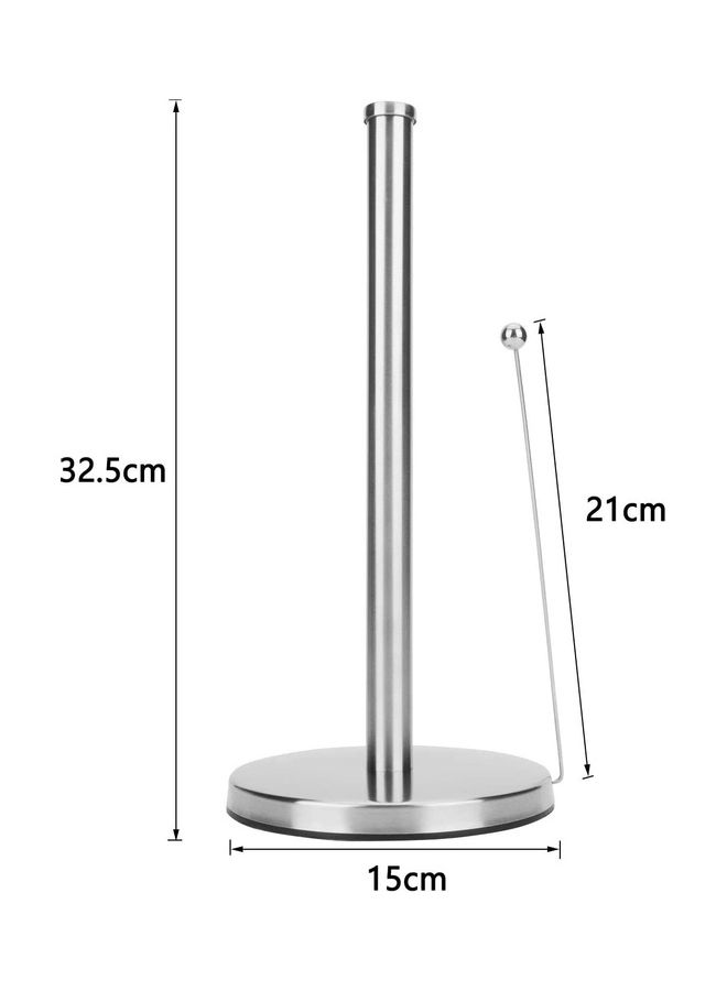 Loquat Stainless Steel Vertical Paper Towel Holder Silver 32 x 18.7 x 2.9cm  - Image 2
