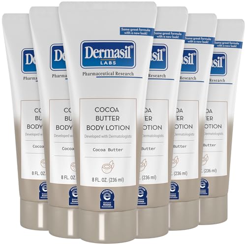 Dermasil Body Lotion, Cocoa Butter, 6-Pack â€“ Non-Greasy, Fast-Absorbing, Sweet Scent, 8 Oz Ea - Image 1