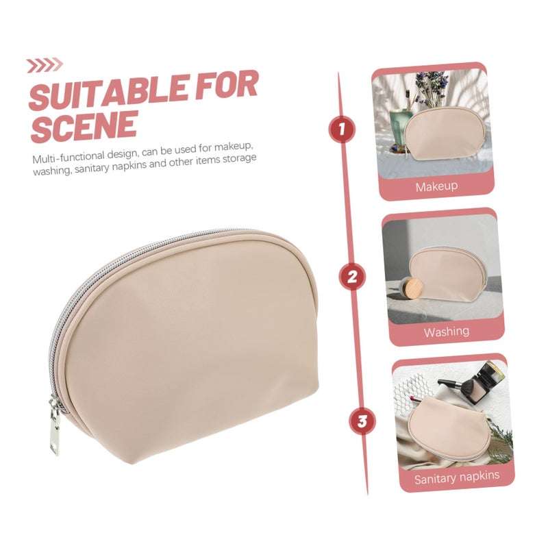 Lightweight Portable Shell Shaped Makeup Bag Travel Cosmetic Organizer Zipper Pouch - Image 4