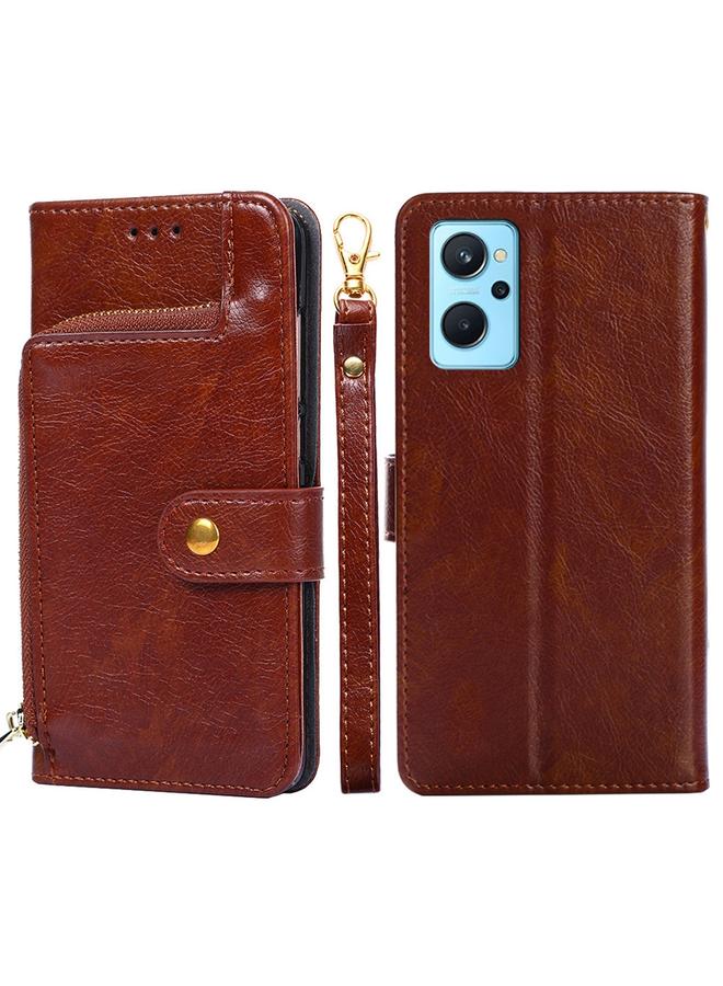 S-TOP Case For OPPO Realme 9i/A36 4G/A96 4G/K10 4G/A76 4G Zipper Bag Leather Phone Case - Image 1