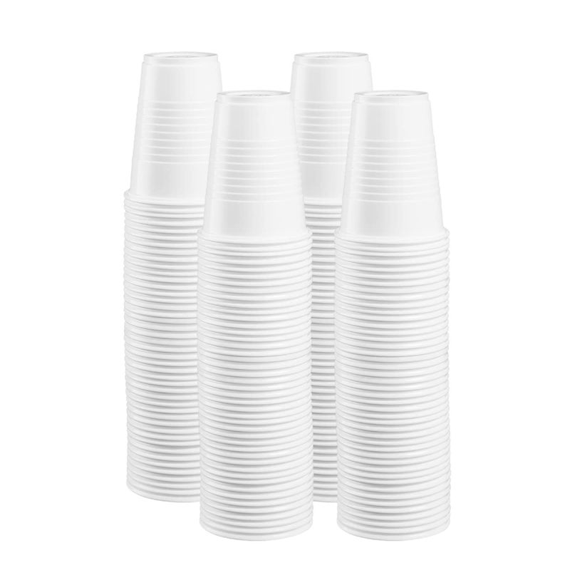 Comfy Package [5 oz. - 500 Count White Plastic Cups - Cold White Cups for Parties  Disposable Drinking Cups for All occasions - Image 1