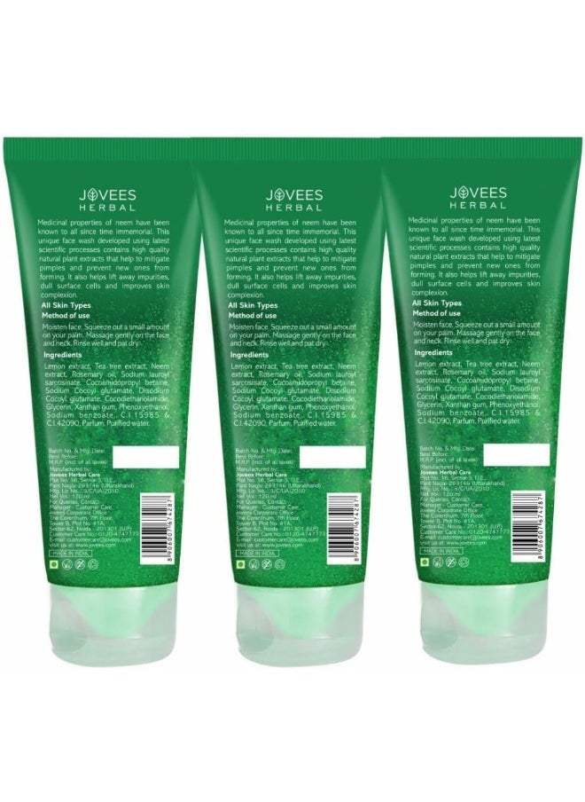 JOVEES HERBAL Jovees Neem Face Wash 120 ml (pack of 3)  - Image 2