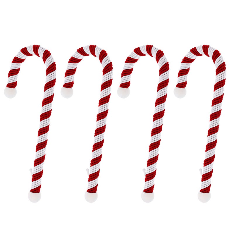 HAUTE DECOR Haute Decor Candy Cane Stocking Holder Large Classic 4Pack  Lightweight Christmas Stocking Hanger for Various Mantel Styles  Holds 10 Pounds 