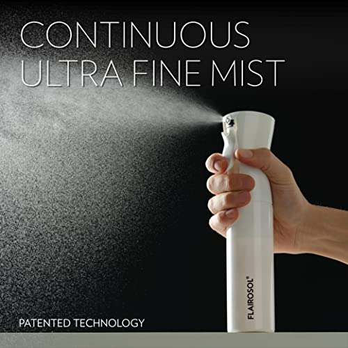 FLAIROSOL - The Original, Spray Bottle for Hair, Continuous Ultra Fine Water Mist Sprayer for Hairstyling, Barbers, Salons, Cleaning, Plants, 10.1oz/300ml (White Bottle-Coral Print) - Image 3