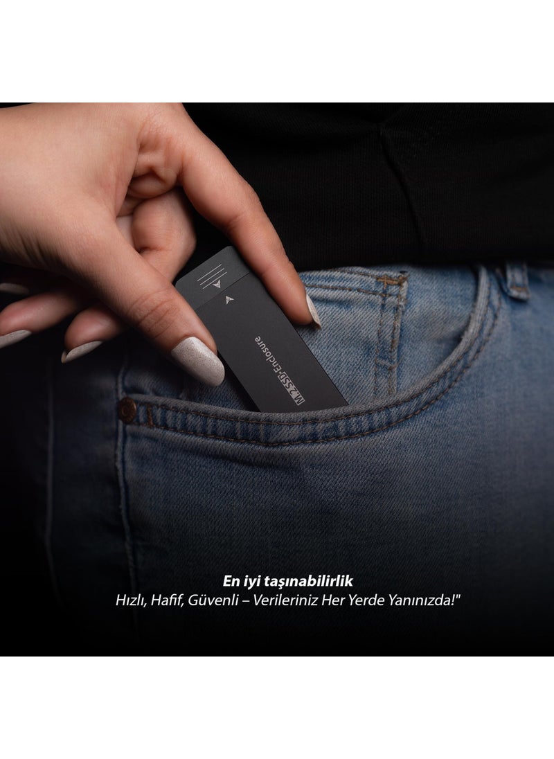 NPO - DK01 NVMe M.2 900/1000Mb/s 256GB USB-A/Type-C Wireless Portable External SSD - Image 1