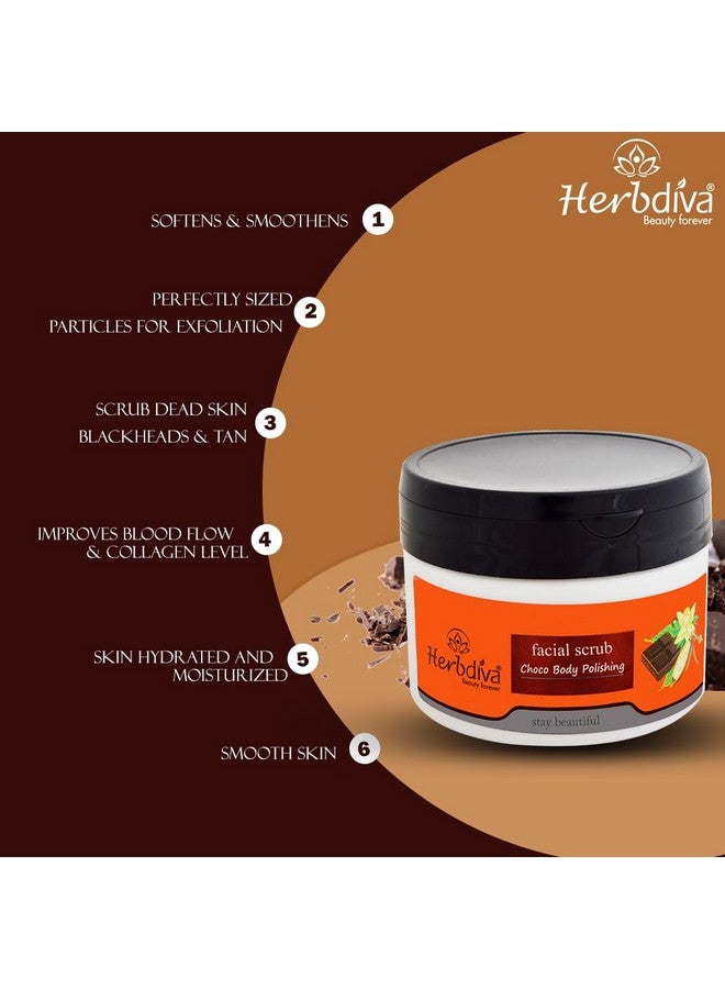 هيربيفا مقشر شوكو للوجه والجسم 250 جرام، مرطب ومغذي، تحتوي الشوكولاتة على مضادات الأكسدة وفيتامين C، تبدو بشرتك ناعمة ولينة ومنتعشة، ومناسبة لجميع أنواع البشرة - Image 4