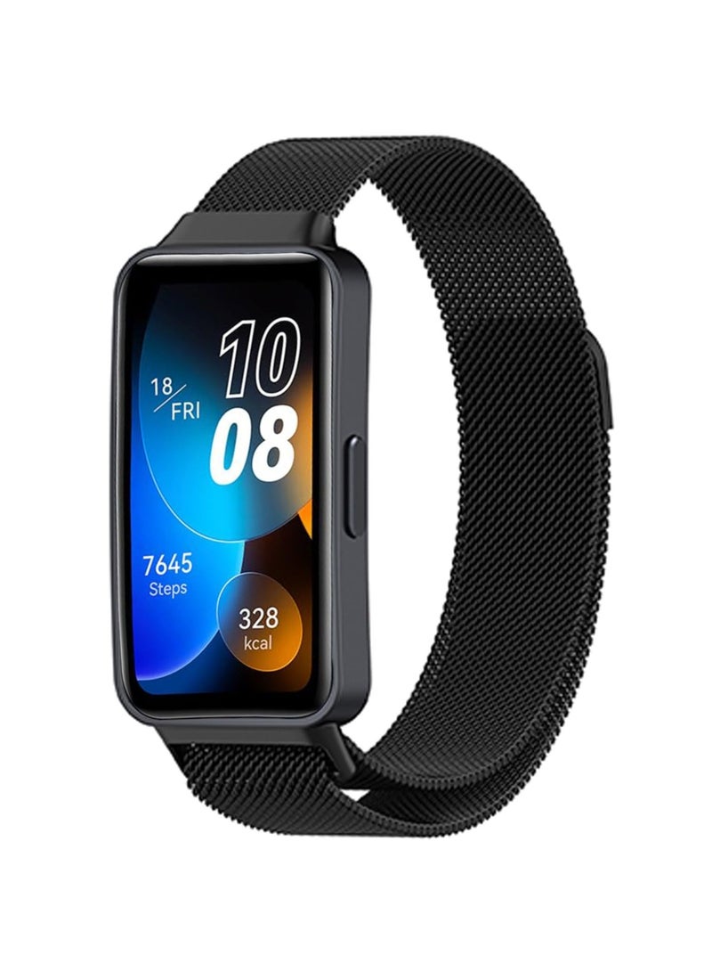 Metal Straps for Huawei Band 8 Metal Strap Stainless Steel Mesh Straps Replacement Compatible for Huawei Band 8 for Men and Women  - Image 1