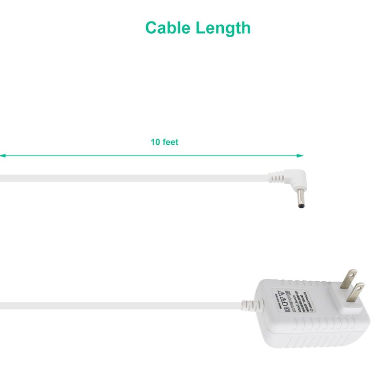 PDEEY 10 FT Baby Monitor Charger for HelloBaby HB30, HB66, HB50, HB6550, ANMEATE SM24, SM935E Power Adapter Charging Cable Cord - Image 4