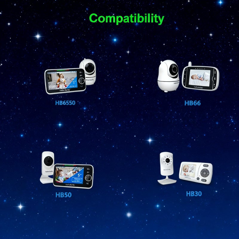 PDEEY 10 FT Baby Monitor Charger for HelloBaby HB30, HB66, HB50, HB6550, ANMEATE SM24, SM935E Power Adapter Charging Cable Cord - Image 2