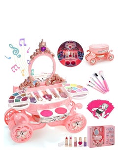 Rightsure Girls Kids Makeup Set, 32 Pieces Realistic Makeup Toy Makeup Set with Lights and Music, Non-toxic Toddler Pretend Makeup Set, Makeup Set Gift for Toddler Kids Ages 3-12  - Image 1