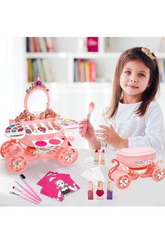 Rightsure Girls Kids Makeup Set, 32 Pieces Realistic Makeup Toy Makeup Set with Lights and Music, Non-toxic Toddler Pretend Makeup Set, Makeup Set Gift for Toddler Kids Ages 3-12  - Image 2