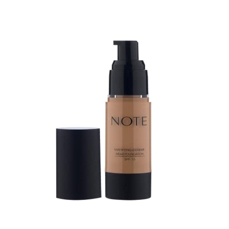 NOTE Cosmetics COSMETIC NOTE - Mattifying Extreme Wear Foundation | Matte Effect & Long-Lasting Foundation | Uniform & Shine-Free Complexion | SPF 15 | Oily & Combination Skin (08 Sunny) - Image 1