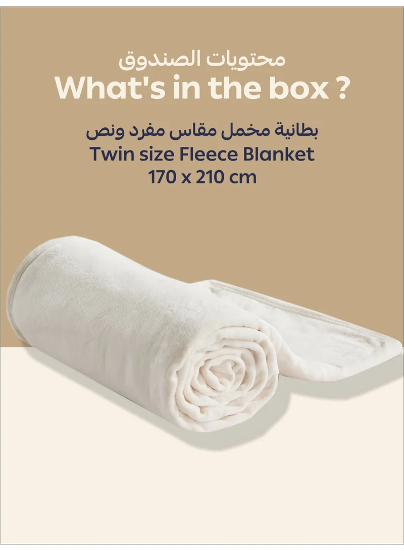 Donetella Fleece Blanket, Single  Size 170x210 cm, 300 GSM, Lightweight Ultra Soft & Warm Solid Throw Blanket, Cozy  for Sofa, Bed & Couch