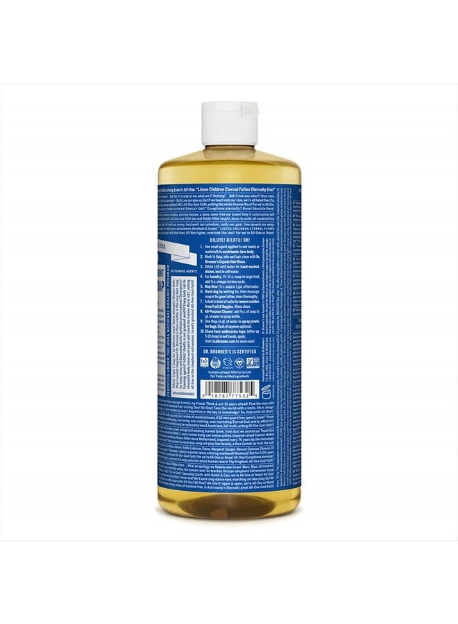 Dr. Bronner's Pure-Castile Liquid Soap (Peppermint, 32 ounce) - Made with Organic Oils, 18-in-1 Uses: Face, Body, Hair, Laundry, Pets and Dishes, Concentrated, Vegan, Non-GMO - Image 2