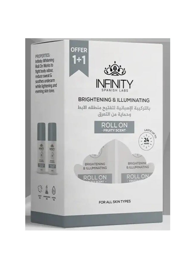 Infinity - Brightening & Illuminating Roll On - Fruity scent 1+1 80ml - Image 1
