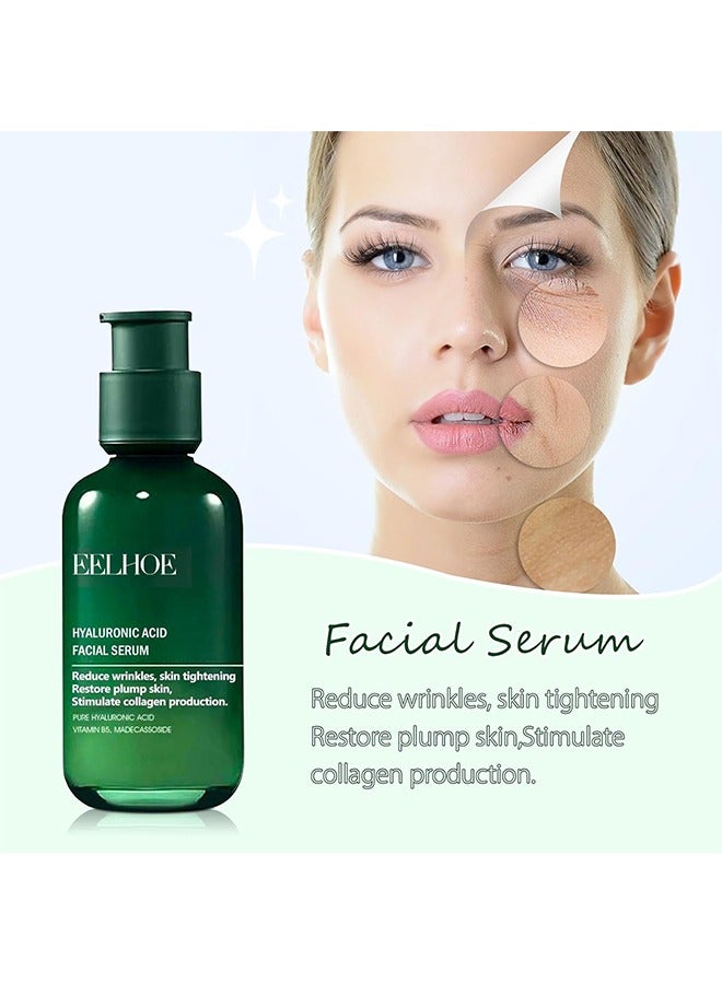 إيلهو مصل الوجه بحمض الهيالورونيك ، سيروم شد البشرة ، سيروم شد البشرة ، سيروم شد البشرة للوجه والرقبة ، سيروم شد البشرة للوجه والرقبة لجميع أنواع البشرة 80 مل - Image 2