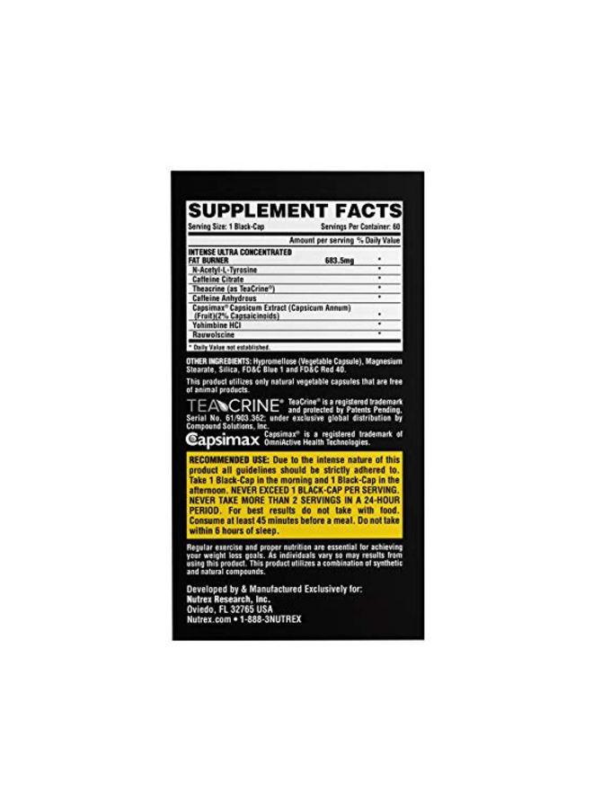 نورتكس ريسيرش عبوتين من مكمل غذائي ليبو 6 بلاك انتينس فائق التركيز - 120 كبسولة - Image 3