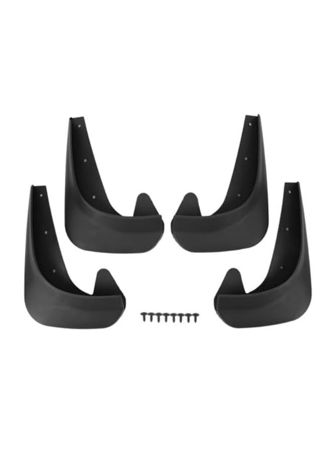Generic 4PCS Universal Car Mud Flaps, Black Car Mudguard Splash Guards Front and Rear Set, Vehicle Tire Protector Mudflaps, Flexible and Bendable Dirty Fenders for Car Pickup Truck SUV  - Image 1