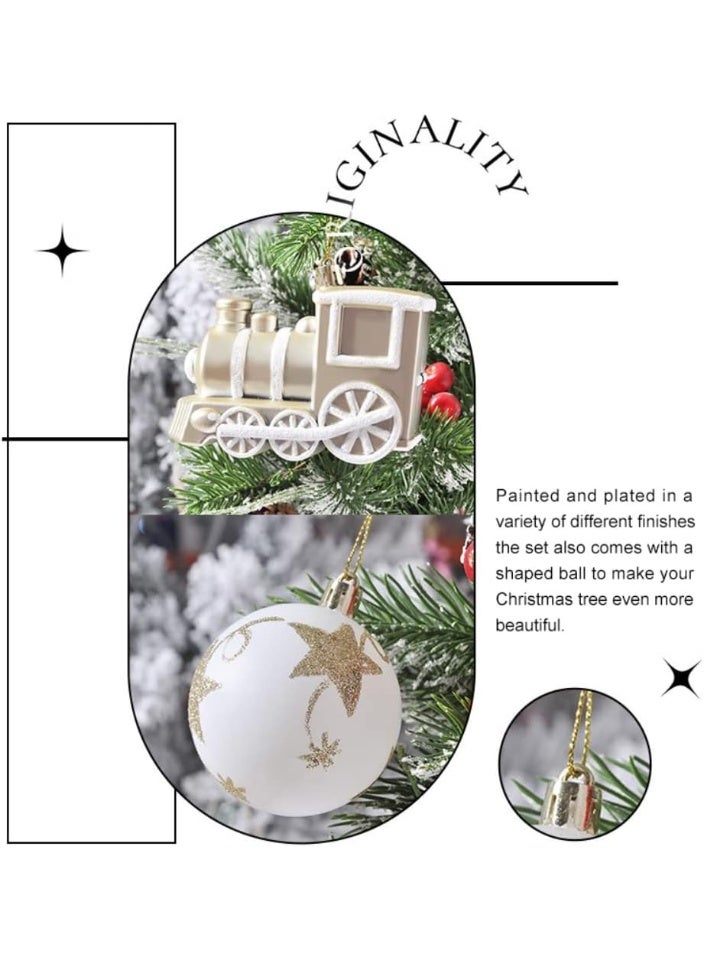 70pcs Christmas Balls Ornaments Set, Christmas Tree Ornament, Shatterproof Christmas Ball Decoration Hanging Tree Ornament Assortment Set Decor Holiday Wedding Party with Reusable Gift Box - Image 4