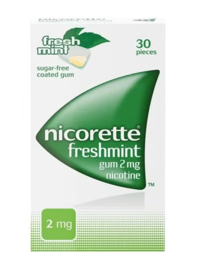 نيكوريت 2 ملغ علكة نيكوتين بالنعناع 30 قطعة - Image 2