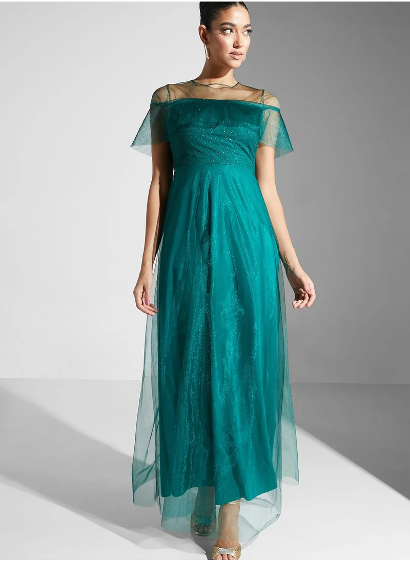 Khizana Mesh A-Line Dress