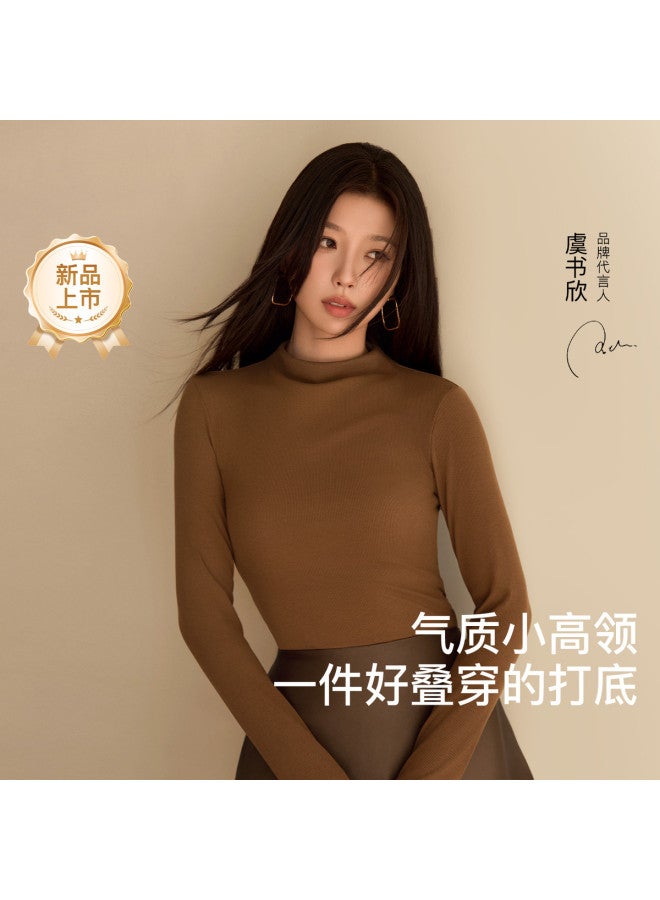 ubras Business Casual Wool And Silk High-Neck Base Layer Top, Warm And Slimming Underwear - Image 2