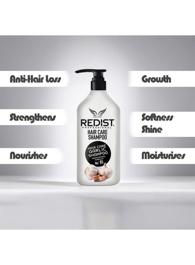 REDIST Garlic Hair Care Shampoo 1000 ml with Garlic Intensive Repairing Hair Treatment Anti Hair Loss Women and Men Brittle Dry Stressed Sarimsak Sampuan - Image 4