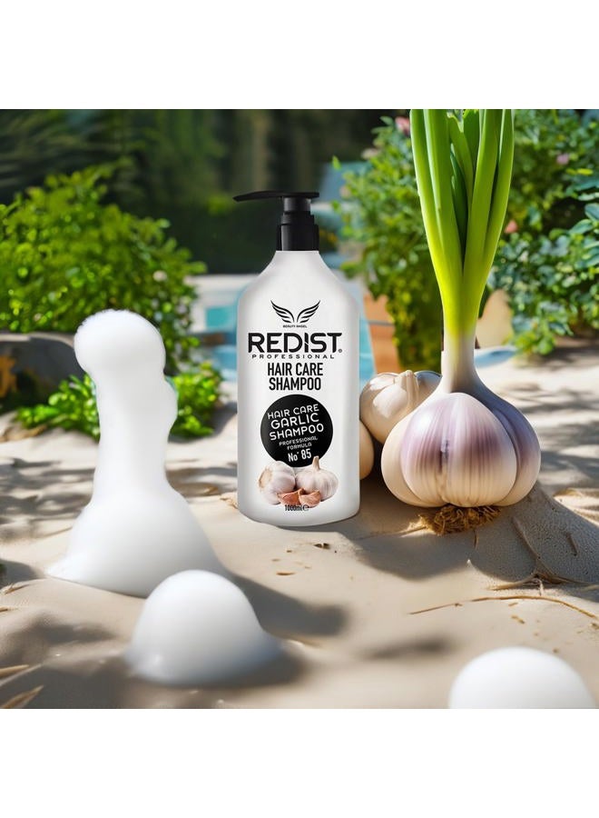 REDIST Garlic Hair Care Shampoo 1000 ml with Garlic Intensive Repairing Hair Treatment Anti Hair Loss Women and Men Brittle Dry Stressed Sarimsak Sampuan - Image 5