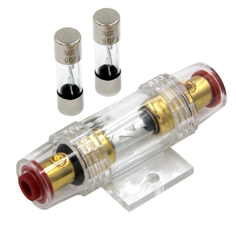 ZOOKOTO Audio 60 Amp Inline AGU Fuse Holder Fuse Block 60A Fits 4810 Gauge Wire for Car Alarm Fitters Audio Installers Auto Electricians and DIY use - Image 3