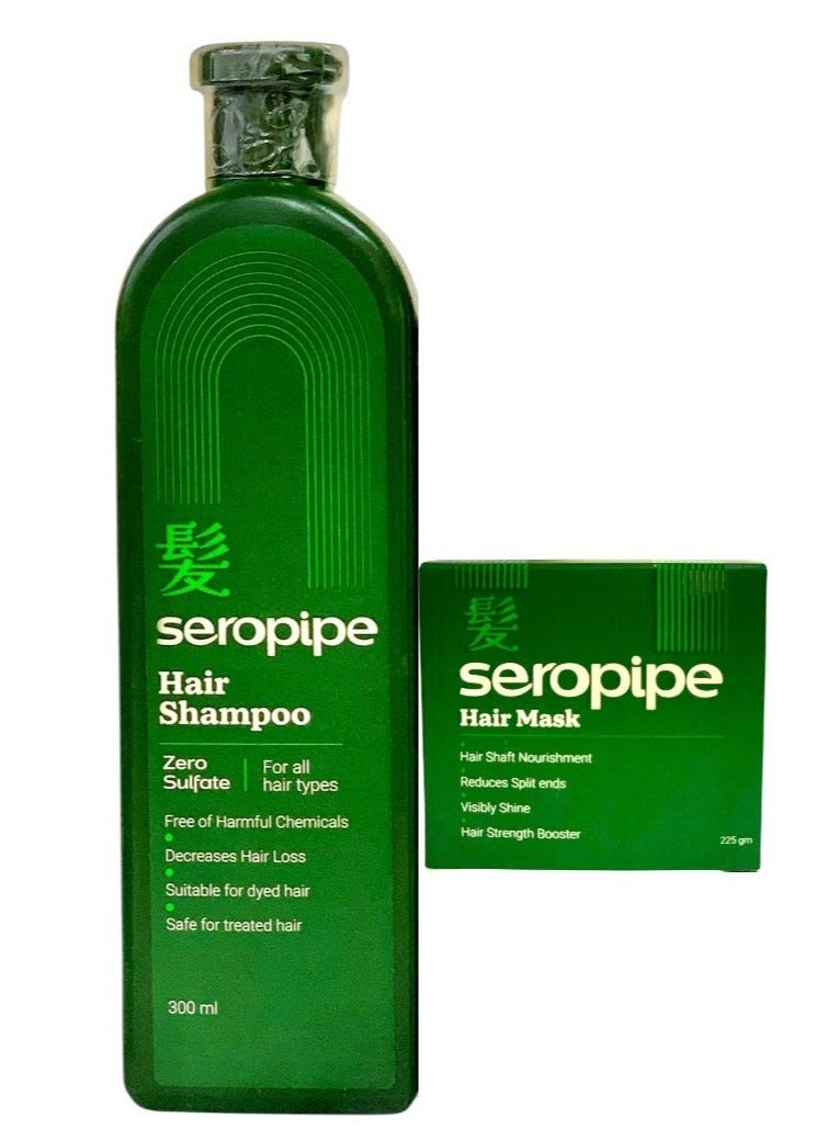 Seropipe Hair Shampoo 300Ml +Seropipe Hair Mask 225 Ml