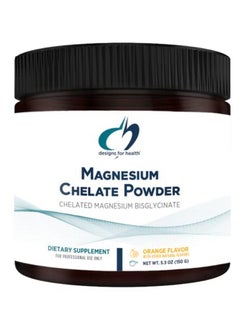 Magnesium Chelate Powder 300Mg Powdered Chelated Magnesium Bisglycinate Supplement Nongmo Greattasting Drink Mix Addin Orange Flavor 30 Servings  150G